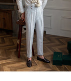 Aidase Italy Business Dress Pants Men High Quality Office Social Suit Pants Casual Wedding Groom Trousers Gray Pantaloni Uomo Casual aidase-shop