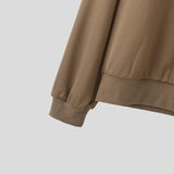 AIDASE  -  Men Hoodies O-neck Long Sleeve Streetwear Loose Casual Male Sweatshirts 2025 Fashion Solid Color Men Clothing Pullovers aidase-shop