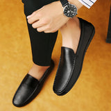Aidase High Quality Men's Business Leather Shoes Dress Casual Shoes for Men Soft Genuine Leather Fashion Mens Comfortable Oxford Shoes aidase-shop
