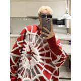 41.59Aidase Autumn and Winter New American High Street Handsome Spider Lazy Style Loose Fitting Men and Women Pullover Knitted Sweater Y2k aidase-shop