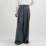 Aidase Mens Y2k Basic Casual Pants 2024 New Genderless Fashion Individuality Loose Retro Solid Color Floor-Length Wide-Leg Pants Unisex aidase-shop