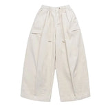 Aidase Vintage Corduroy Pants Men Women Solid Color Wide-leg Thicken Casual Trousers Japanese Versatile Loose Cargo Pants Spring Unisex aidase-shop