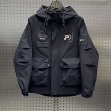 Aidase  New Workwear Hooded Loose Jacket Men's Korean Version Versatile Submachine Jacket Youth Fashion Hooligan Jacket