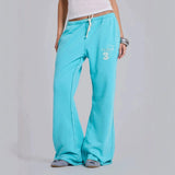 AIDASE  -  Women Y2k Solid Color Wide Leg Pants Female Low-rise Loose Straight Trousers Casual Street Drawstring Baggy Sweatpants aidase-shop