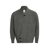 AIDASE  -  Lemair Handmade Irregular Button V-neck Open Cardigan Sweater Casual Loose Long Sleeve Woolen Outerwear Knitted Winter Coat aidase-shop