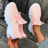 AIDASE  -  New Women Sneakers Breathable Thick Sole Casual Shoes Mesh Lightweight Summer Platform Walking Shoes aidase-shop