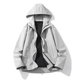 AIDASE  -  Fashionable Casual Hooded Jacket Coats Version Loose Quality Comfortable Fabric Skin-friendly Breathable Crisp Version Thin Tall aidase-shop