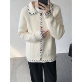 AIDASE  -  Casual collar knitted sweater men Winter Newly designed cardigan sweater Daily casual sweater jacket fashion Korean men's aidase-shop