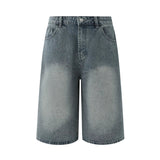 AIDASE  -  Men's Wear Retro Denim Shorts Summer Wide Leg Casual Cropped Jeans Korean Versatile Gradient Color Male Jorts New 9W3117 aidase-shop