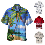 AIDASE  -  Loose Wrinkle-Free Men'S Plaid Shirt Men'S Summer Vacation Tourism Beach Fashion Trend Leisure 3d Digital Camisa Masculina aidase-shop