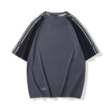 AIDASE  -  Ice Silk Quick Dry Loose Fit round Neck Short Sleeve T-Shirt Sportswear Versatile Thin Summer Top for Men Fashion Urban Style aidase-shop
