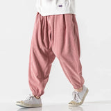 Aidase Men Corduroy  Pants Casual Autumn Men Wide-Leg Pants Man Harajuku Streetwear Trousers Male Elastic Waist Loose Korean Pants