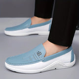 AIDASE  -  Men's Fashionable Comfortable Soft Casual Loafers Slip-On Shoes Trendy Anti-Slip Leather Footwear for Casual Wear-6601 aidase-shop