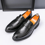 AIDASE  -  Fashionable Men Loafers Men Casual Comfortable Versatile Brand Small Leather Shoes Gentleman's Shoes Men Shoes in Sizes 38-46 aidase-shop
