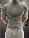 AIDASE  -  Fitn Training Clothes Qui Dry ort Sve Men's Summer Running Sports Crion Elastic Muscle T-irt aidase-shop