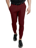AIDASE  -  Office Business Mens Casual Pants Spring Autumn Stylish Solid Color Elastic Slim Fit Pencil Pants Men Fashion Mid Waist Trousers aidase-shop
