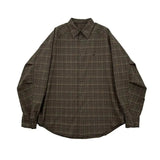 AIDASE  -  Spring Autumn Flowy Soft Oversized Colorful Brown Plaid Shirts for Men Long Sleeve Chic Luxury Designer Clothes 2025 aidase-shop