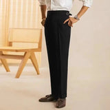 AIDASE  -  Men Naples Suit Pants High Waist Paris buckle Straight Trousers Spring Autumn Fashion Business Casual Korean Pants Streetwear aidase-shop
