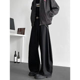 AIDASE  -  Grey Suit Pants Men Oversized Society Mens Black Dress Pants Korean Casual Wide Leg Pants Mens Office Formal Trousers M-3XL aidase-shop
