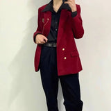 AIDASE  -  Temperament Casual Male Blazer Double Breasted Long Sleeve Personality Decoration Fashion Handsome Men's Suit Coat 21E6875 aidase-shop