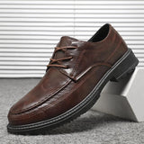 AIDASE  -  Luxury Brand Men Oxfords Loafers Genuine Leather Dress Shoes Brogue Lace Up Italian Mens Casual Shoes Moccasins Plus Size 39-44 aidase-shop