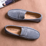 AIDASE  -  Men's Loafers Hot Selling Spring Autumn Men's Suede Leather Shoes for Commuting Massage Sole Flat Bottomed Walking Shoes aidase-shop