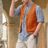 38.30Aidase Men Vest Cotton Waistcoat Classic British Summer sleeveless Skin Friendly and Sweat Absorbing Thin Coats terno masculino aidase-shop