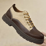 AIDASE  -  Fashionable Urban Thick Soled Anti Slip Workwear Shoes Branded Genuine Leather Business Oxford Shoes High-quality Soft Men Shoes aidase-shop