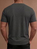 AIDASE  -  Flannel Fleece Solid Color Slim Fit T Shirts Men Casual O Neck Short Sleeve Tee Shirt Spring Summer Fashion Mens Pullovers aidase-shop