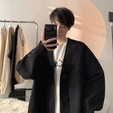 Aidase Cardigans Men Fashion Popular Youthful American Style V-neck Solid Color Handsome Spring Autumn Streetwear Knitting Loose Daily aidase-shop