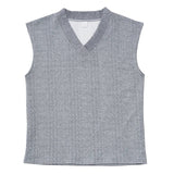AIDASE  -  T jacquard knitted suit men's loose sleeveless T-shirt short Men's jacquard knit suit aidase-shop