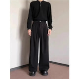 AIDASE  -  New Hot Sale Of The Season Men's Loose Casual Pants Korean Style Versatile Thin Hanging Wide Leg Floor-Length Summer Long Trouse aidase-shop
