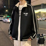 AIDASE  -  Collar jacket for men Spring and Autumn new style handsome cardigan for teenagers and students hoodie American casual jacke aidase-shop