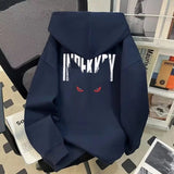AIDASE  -  American Sle Demon Eye Print Hoodie Sweatirt Trendy High Street Autumn Winter Casual Loose Fit ex Cotton Polyester aidase-shop