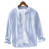 AIDASE  -  Elegant Fashion Harajuku Slim Fit Ropa Hombre Loose Casual Sport All Match Outerwear Square Neck Button Stripe Long Sleeve Blusa aidase-shop