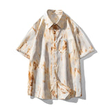 AIDASE  -  Summer New Men's Sets Single Breasted Lapel Short Sleeve Shirt Drawstring Straight-leg Men Shorts Trend Male Suit aidase-shop