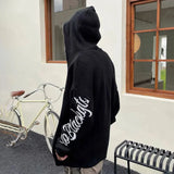 Aidase Star Zipper Cardigan Men Hooded Knitted Sweater Y2K Streetwear Spring Fall American Loose Casual All-match Hooded Sweater Jacket aidase-shop