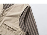 AIDASE  -  Fake Two-Piece Men's Shirt Personality Patchwork Vest Jacket Trendy Lapel Long Sleeve Men Tops Fashion Clothing 21E6591 aidase-shop