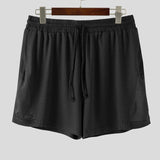 AIDASE  -  Men's Shorts Mesh Patchwork Joggers Drawstring Summer Men Bottoms Streetwear Sexy See Through Casual Male Shorts S-5XL aidase-shop