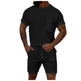 AIDASE  -  Man Tuxedo Suits Male Two Piece T Shirt Business Casual Half Sleeve High Slim Fit Shorts Set Big And Tall Suits Ropa De Hombre aidase-shop