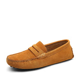 AIDASE  -  Large Size Men's Casual Bean Bean Shoes Faux Suede Cowhide Lazy Shoes Breathable Rubber Sole Comfortable Low Cut Slip-On aidase-shop