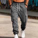 AIDASE  -  Men's Striped Side Cargo Joggers Loose Fit Drawstring Casual Sports Pants With Multi Pockets aidase-shop