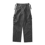 Aidase American Street Fashion Big Pocket Overalls Trousers Loose Casual Design Straight Wide Leg Trousers Mens Clothing Pants aidase-shop
