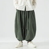 Aidase 2025 Men Streetwear Wide Leg Casual Pants Men Loose Fashion Jogging Sweatpants Solid Color Harem Pants Male Harajuku Trousers