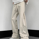 AIDASE  -  Men's Trendy Trousers Straight-leg Casual Cargo Pants Summer High Street Cool Outdoor Buttoned Tactical Menswear 21E6762 aidase-shop