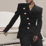 AIDASE  -  Men Blazer Solid Color Lapel Long Sleeve Button Casual Male Suit Streetwear Spring Autumn Elegant Fashion Thin Coats Men aidase-shop