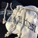 AIDASE  -  Autumn American Goth Letter Printed Pullover Hoodies Man Hip Hop Cotton Fleece Hooded Sweatshirts Pocket Y2K Streetwear Hoody aidase-shop