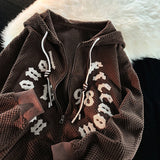 Retro Hoodie Men Sweatshirt Letter Labelling Graphic Graffiti Hip Hop Streetwear Hoodie Autumn Patchwork Pullover Hoodies