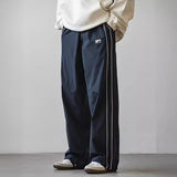 AIDASE  -  Summer Trendy High Street Striped Sport Casual Men's Loose Straight Leg Pants Color Block Shape Versatile Trousers aidase-shop