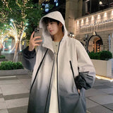 AIDASE  -  Spring Gradient Windbreaker Men's Multi Zippers Casual Climbing Hat Jacket Unisex Fashion Gorpcore Camping Fishing Coat aidase-shop